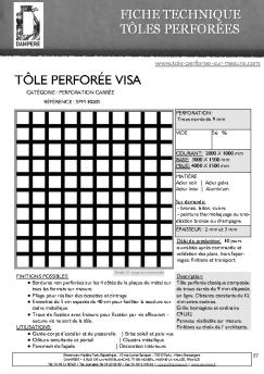 tôle perforée visa - Dampere