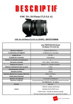 SMC DA 18-55mm f/3,5-5,6 AL