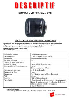 SMC D-FA MACRO 50mm f/2,8