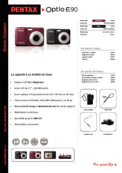 Fiche Technique Optio E90