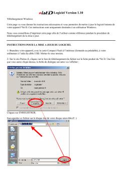 Logiciel Version 1.10