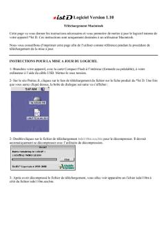 Logiciel Version 1.10