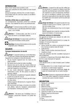 IntroductIon SécurIté deScrIptIon - De'Longhi