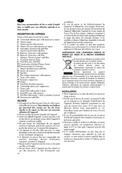 description de l'appareil securite installation - De'Longhi