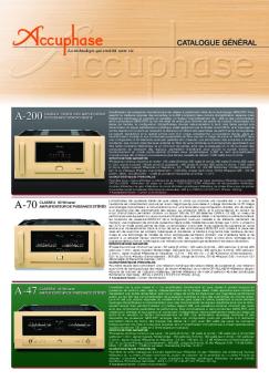 La technologie qui enrichit votre vie - Accuphase