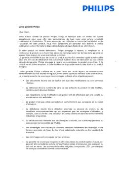 Garantie Philips sur les luminaires - Support