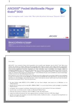 1 ARCHOS™ Pocket Multimedia Player Gmini™ 500 2