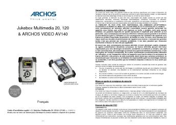Jukebox Multimedia 20, 120 et ARCHOS VIDEO AV140