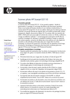 Scanner photo HP Scanjet G3110