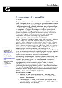 Presse numérique HP Indigo W7200