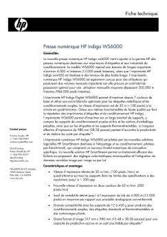 Presse numérique HP Indigo WS6000