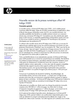 Nouvelle version de la presse numérique offset HP Indigo 5500