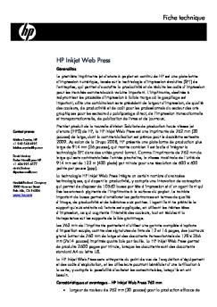 HP Inkjet Web Press - HP.com