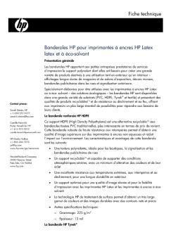 Banderoles HP pour imprimantes à encres HP Latex latex...