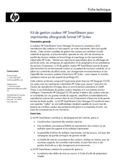 Kit de gestion couleur HP SmartStream pour imprimantes ultra ...