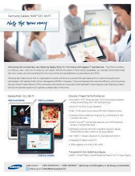 Samsung Galaxy Note™ 10.1 Wi-Fi - SignoSoft