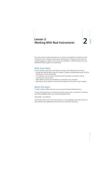 GarageBand Tutorial: Lesson 2 (Manual) - Support - Apple