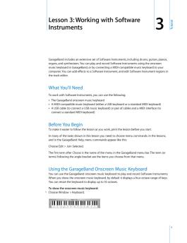GarageBand Tutorial: Lesson 3 (Manual) - Apple