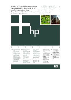 Rapport 2005 de développement durable - HP
