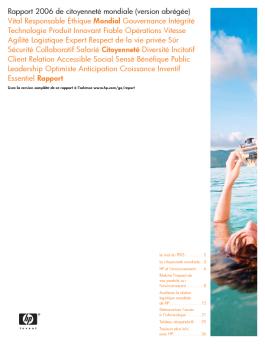 Rapport 2006 de citoyenneté mondiale (version abrégée) Vital ...