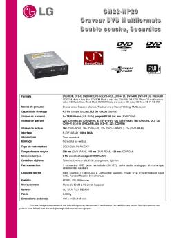 Formats Modes de gravures Disc at once, Session at once, Track at ...