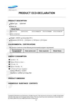 PRODUCT ECO-DECLARATION - Samsung
