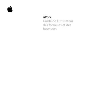 iWork Guide de l'utilisateur des formules et des ... - Support