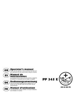 OM, PP345 E, PP 345 E, 2010-03, EN, ES, DE, FR - Husqvarna