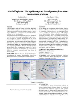 MatrixExplorer: Un système pour l'analyse exploratoire de ... - Microsoft
