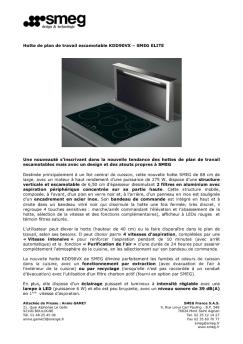 Hotte de plan de travail escamotable KDD90VX – SMEG ELITE Une ...