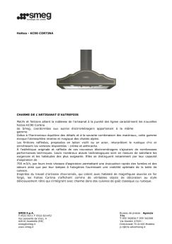 Hottes - KC90 CORTINA CHARME DE L'ARTISANAT D'AUTREFOIS ...