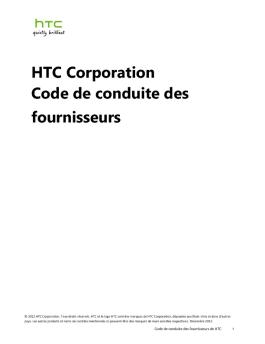 Code de conduite des fournisseurs - HTC.com