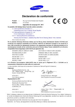 Déclaration de conformité