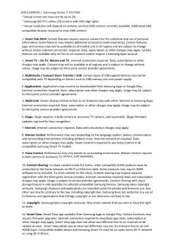 DISCLAIMERS | Samsung Series 7 HU7200