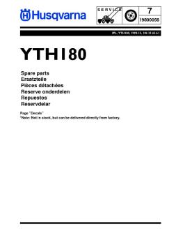 IPL, YTH180, HEYTH180A, 1998-12, Tractor - Smaf Touseau