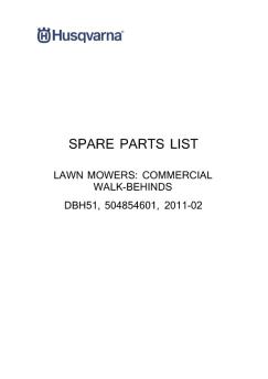 spare parts list - Husqvarna