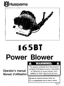 OM, 165 BT, 2001-05, Blower