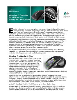 MicroGear™ Precision Scroll Wheel and ... - Logitech
