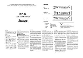 Foreword Precautions during use  Vorwort Vorsichtsmaßregeln für ...