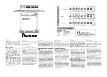 はじめに 使用上のご注意 Foreword Precautions ... - produktinfo.conrad