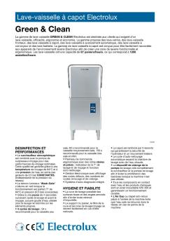 Lave-vaisselle à capot Electrolux