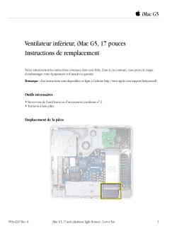 iMac G5 (17-inch ALS) Lower Fan (DIY) - Support - Apple