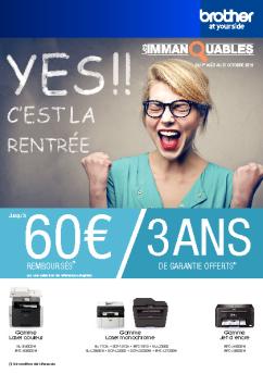 remboursés(1) de garantie offerts(1) - Brother