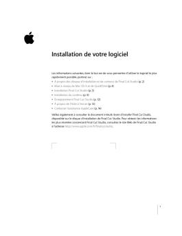 Installation de votre logiciel - Support - Apple