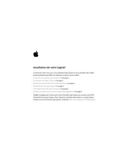 Installation de votre logiciel Logic Express 8 - Support - Apple