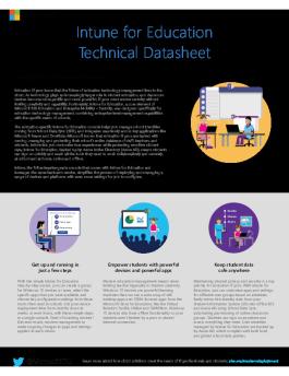 Intune For Education Technical Datasheet EN US