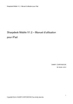 Manuel d'utilisation - iPad - Sharp