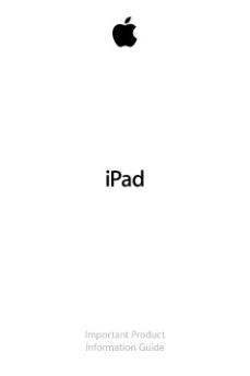 iPad Important Product Information Guide - Support - Apple