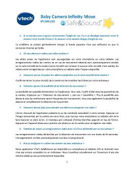 1. Je ne parviens pas à ajuster correctement l'angle de vue. Il y ... - Vtech