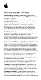 Informations sur l'iPhone - Support - Apple